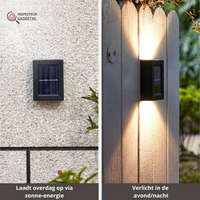 Draadloze LED Solar Wandlampen Deluxe - Creëer de perfecte sfeer in jouw tuin!