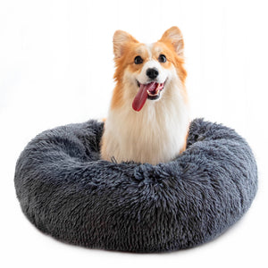 Hondenbedden voor kleine honden Ronde pluche kattenbak Kennel huisdier nestmat Puppy bedden
