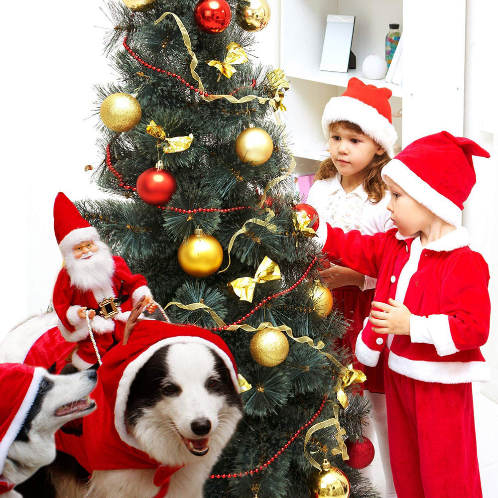 Hond Kerst Kleding Kerstman