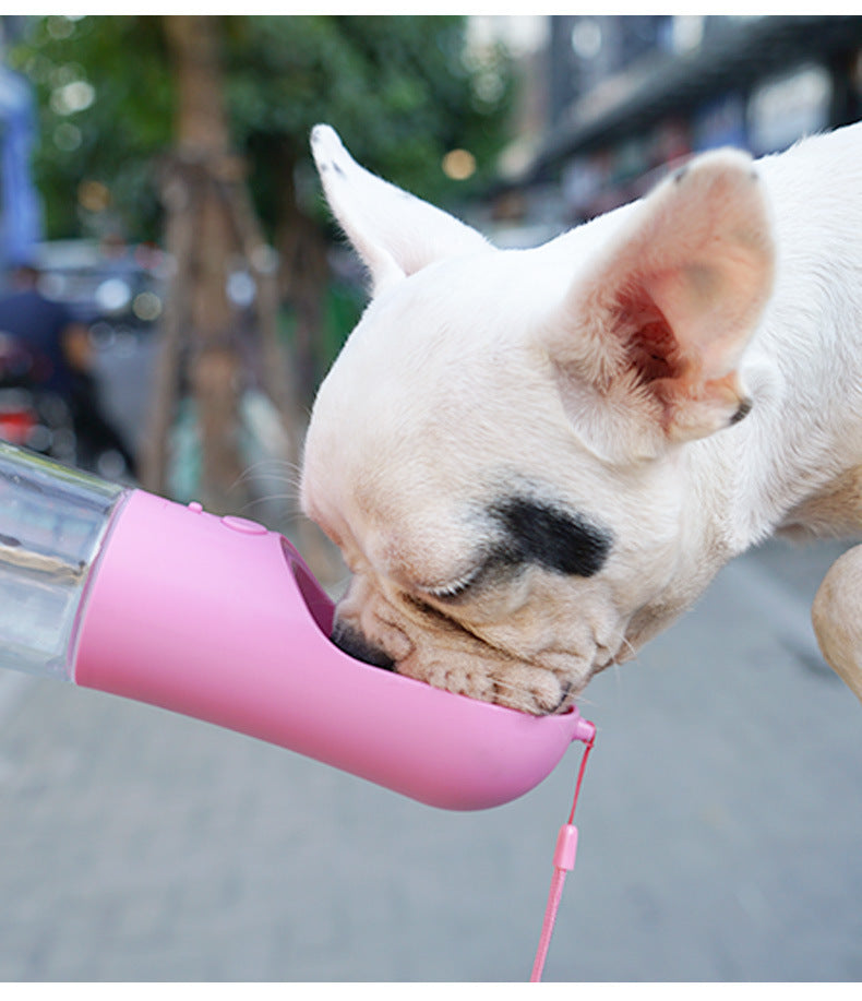 Wasserflasche für Hunde, tragbare Wasserflasche für Haustiere, auslaufsicher, Wasserspender und Futterspender für Hunde, leichte Reise-Wasserflasche mit Napf für Hunde zum Spazierengehen und Reisen