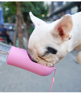 Wasserflasche für Hunde, tragbare Wasserflasche für Haustiere, auslaufsicher, Wasserspender und Futterspender für Hunde, leichte Reise-Wasserflasche mit Napf für Hunde zum Spazierengehen und Reisen