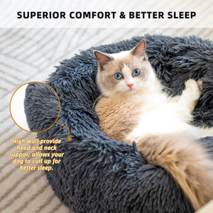 Hondenbedden voor kleine honden Ronde pluche kattenbak Kennel huisdier nestmat Puppy bedden