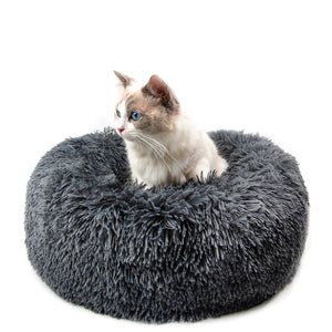 Hondenbedden voor kleine honden Ronde pluche kattenbak Kennel huisdier nestmat Puppy bedden