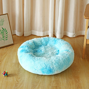 Hondenbedden voor kleine honden Ronde pluche kattenbak Kennel huisdier nestmat Puppy bedden