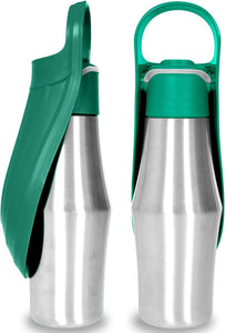 Nieuwe draagbare waterfles voor huisdieren, zacht siliconen bladontwerp voor honden, huisdieren, buiten, reisdrinkbakken, waterdispenser