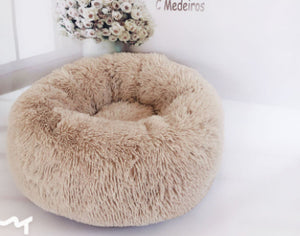 Hondenbedden voor kleine honden Ronde pluche kattenbak Kennel huisdier nestmat Puppy bedden