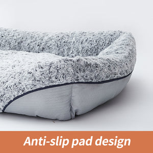 Swirl Rose Velvet Hondenbedden Voor Kleine Middelgrote Honden Verwijderbare Kussens Kalmerende Hondenbankbedden Anti-Angst Machinewasbare Kattenbedden 