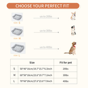 Swirl Rose Velvet Hondenbedden Voor Kleine Middelgrote Honden Verwijderbare Kussens Kalmerende Hondenbankbedden Anti-Angst Machinewasbare Kattenbedden 