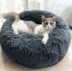 Hondenbedden voor kleine honden Ronde pluche kattenbak Kennel huisdier nestmat Puppy bedden