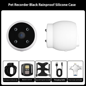 Huisdierenrecorder Huisdier Tracker Halsband Honden En Katten Kijkhoek Bewegingsopname Camera Actiecamera Met Video Neemt Kattenhalsbanden Camera Sport Huisdierproducten op